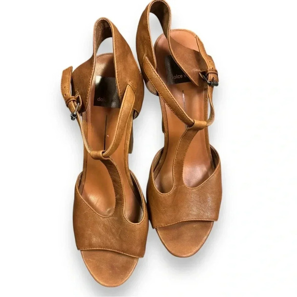 Dolce Vita Women's Baxter Platform pump Tan Leather Sz 9 EUC - Picture 4 of 15